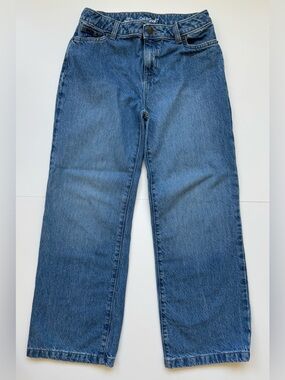 Cat & Jack Girl’s Blue Denim Jeans Wide Leg Adjustable Waist Size 14